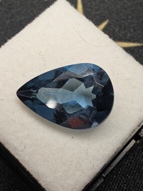6.75 Carat London Blue Topaz Pear Cut Loose Gemstone